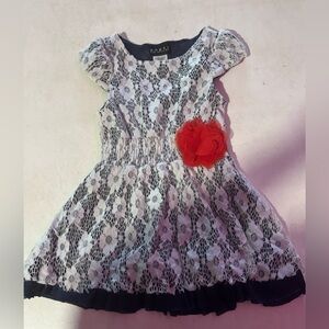 3/$20 Guess Kids Floral Lace Dress with Red Flower toddler 3T